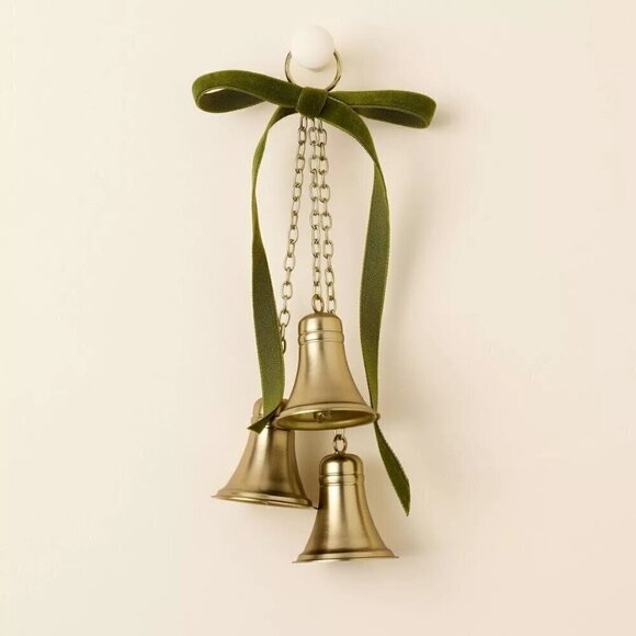 Decorative Brass Bell Christmas Dangler Antique Finish - Hearth & Hand Magnolia - Picture 1 of 4